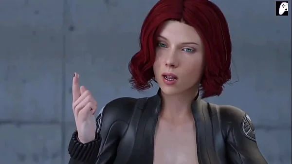 (4K) Scarlett Johansson finds herself in front of an erect penis and decides to masturbate it to make him cum | Hentai 3D