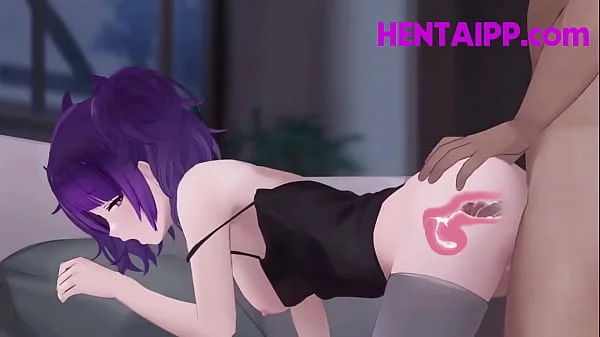 Young Purple Hair Hentai Girl Hard Sex In Doggystyle