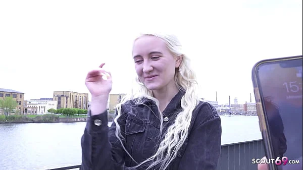 GERMAN SCOUT - Skinny blonde Teen Daruma Rai Pickup for Casting Fuck in Berlin